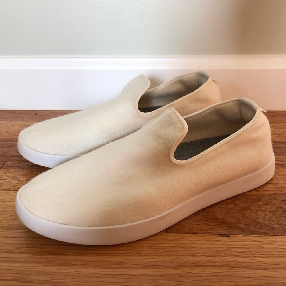 Fall winter shoe! Wool Loungers Slip On Sneakers White 9